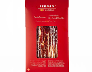 Sliced jamon serrano by Fermin